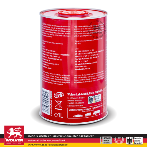 Nhớt hộp số Wolver ATF DSG 1L